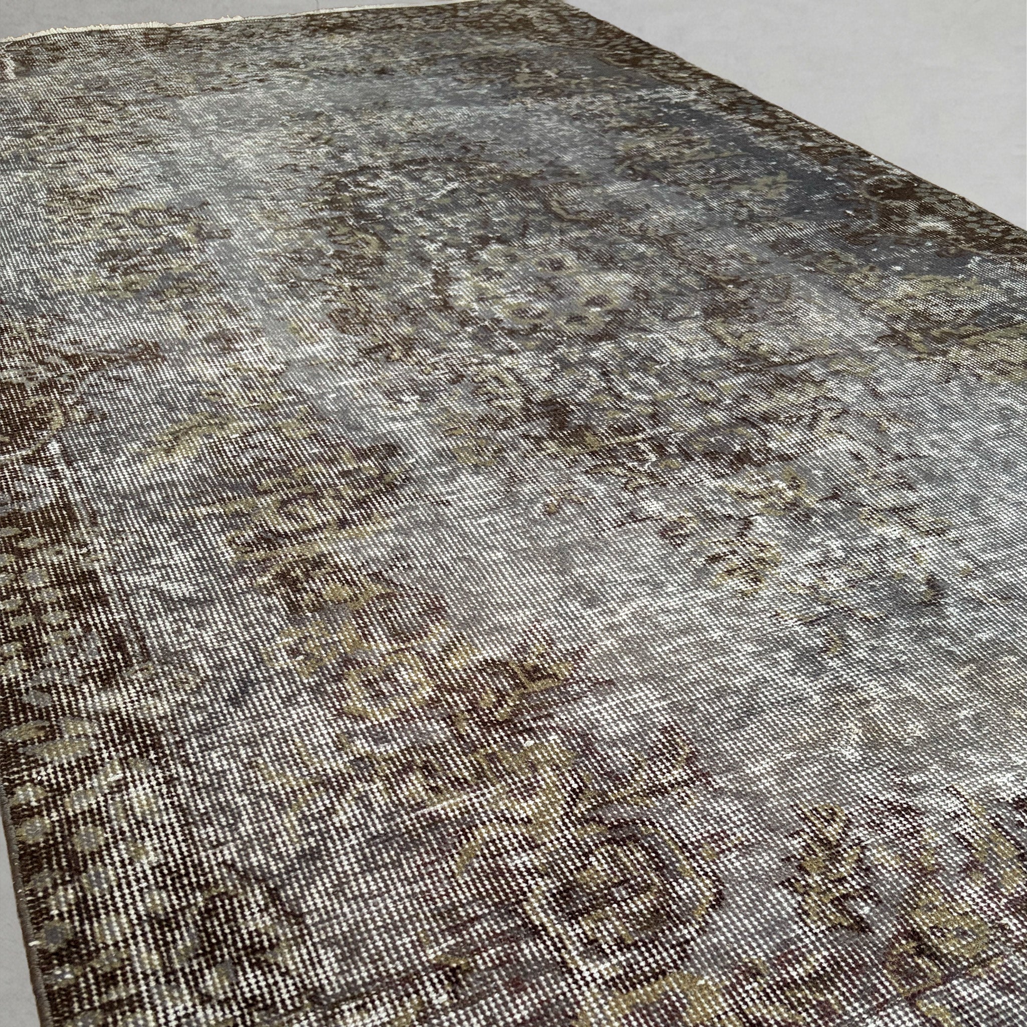 Vintage overdyed rug 260619